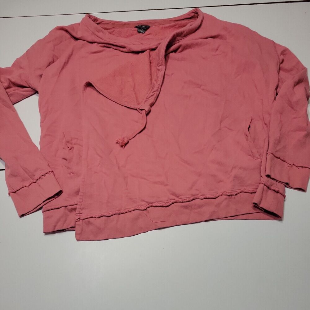 Eddie Bauer Jacket Womens L Pink Pockets Comfort Stretch Front Drawstring Neck